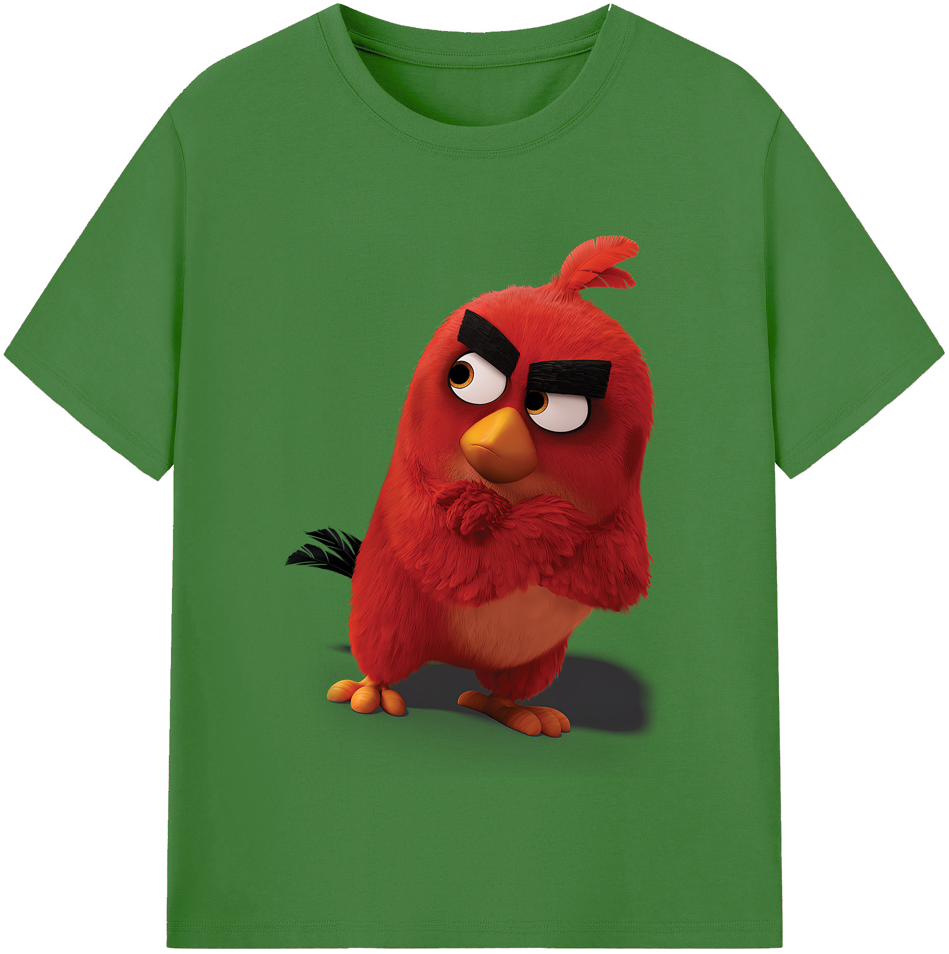 （画像用） Angry Birds アングリーバード レディースカジュアルプリントTシャツ（綿100％）